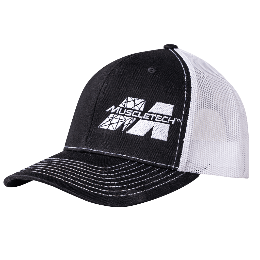 MuscleTech Black Hat Adjustable Snap Back Trucker